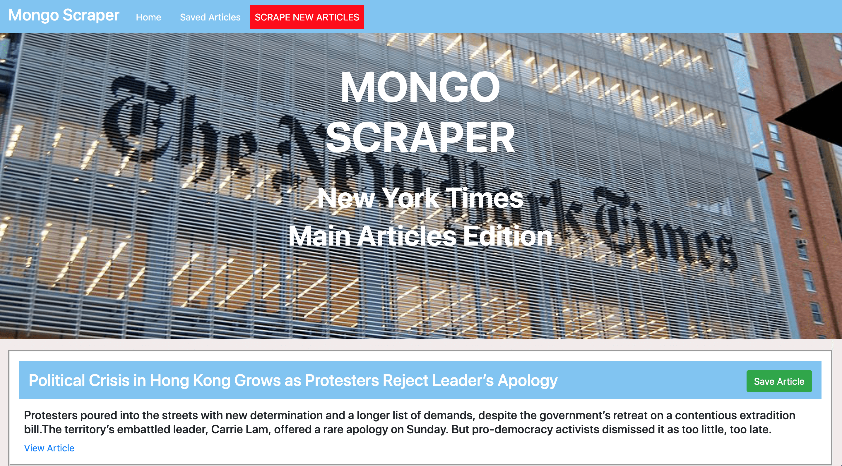 Mongo Scraper